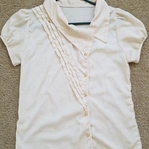 Assymetrical Neckline Button Down shirt